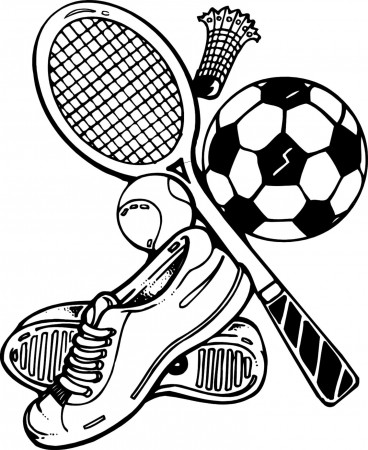 Free Sports Equipment Coloring Pages To Print - Gianfreda.net