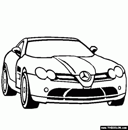 cars to colour in mercedes - Clip Art Library