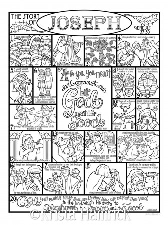 The Story of Joseph Coloring Page in Three Sizes: 8.5X11 - Etsy New Zealand