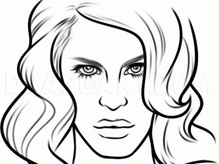 How to Draw Lana Del Rey Easy, Coloring Page, Trace Drawing