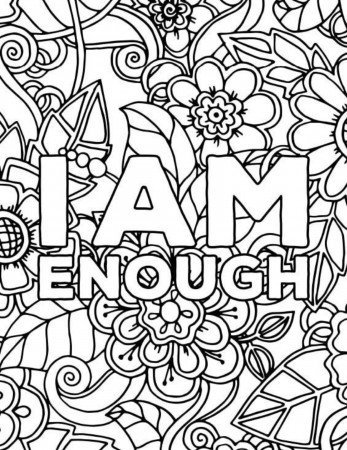I Am Enough coloring pages