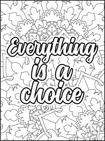 Motivational quotes coloring page. Inspirational quotes coloring page.  Positive quotes coloring page. Good vibes. Motivational swear word.  Motivational typography. 7243143 Vector Art at Vecteezy