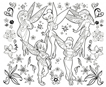 Tinkerbell Friends - Coloring Pages for Kids and for Adults