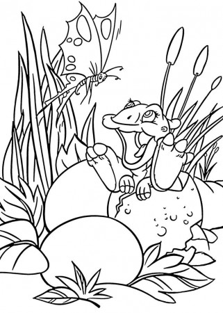 Ducky dino from Land before time coloring pages for kids ...