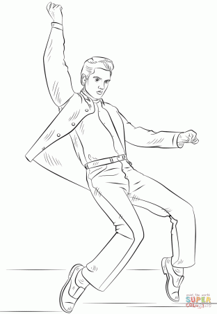 Elvis Presley coloring page | Free Printable Coloring Pages