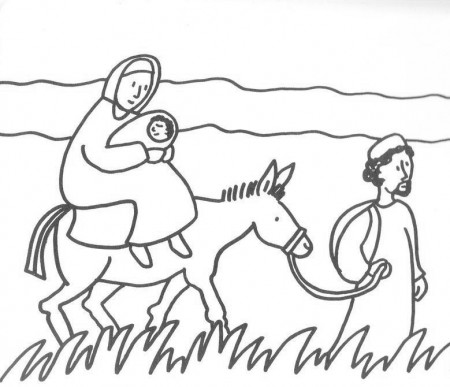 Mary And Joseph Flee To Egypt Coloring Page – Coloring Pics