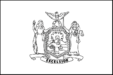 New York State Flag Coloring Page