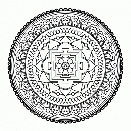 Free Printable Mandala Coloring Pages Image Difficult Mandala ...