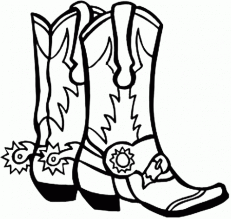 Cowboy Boots Coloring Page