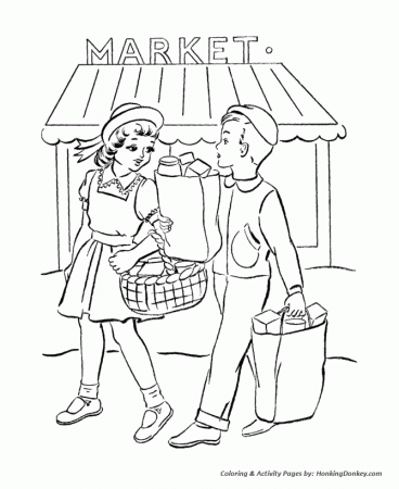 Kids Valentine's Day Coloring Pages - Kids on Valentine's Day Coloring Page  | HonkingDonkey