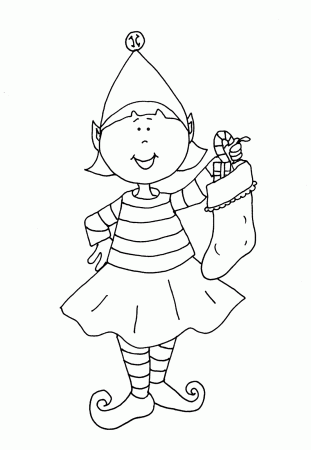 Christmas Girl Elf On The Shelf Coloring Pages - Coloring Pages ...