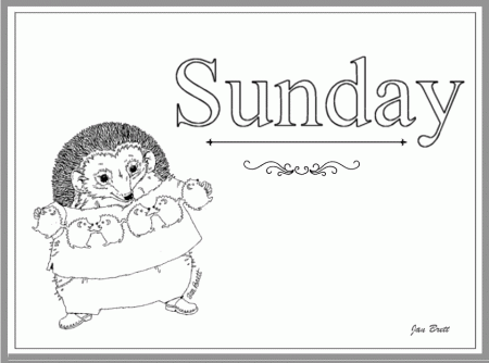 Days Of The Week - Coloring Pages for Kids and for Adults