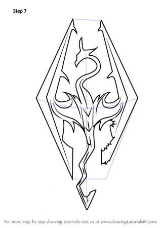 Learn How to Draw Skyrim Logo (The Elder Scrolls V: Skyrim) Step by Step :  Drawing Tutorials | Skyrim tattoo, Skyrim drawing, Elder scrolls tattoo