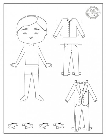 Free Dress Up Paper Dolls Coloring Pages | Kids Activities Blog