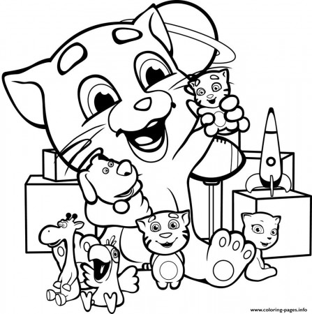 Baby Talking Tom Coloring Pages Printable