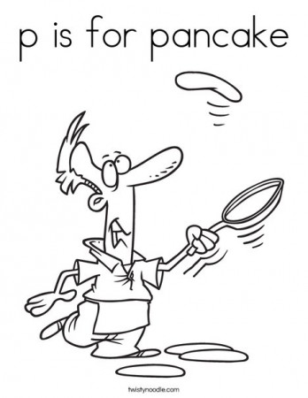 p is for pancake Coloring Page - Twisty Noodle