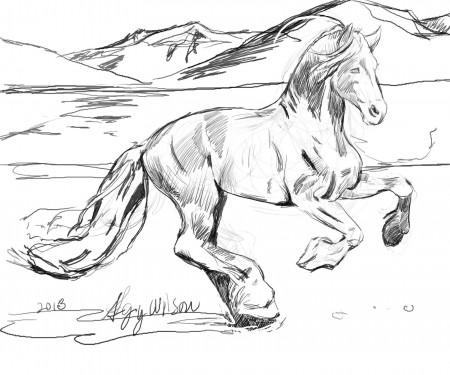 Coloring Pages : Horse Herd Coloring At Getdrawings Free For ...