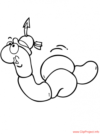 Cute Cartoon Worm Coloring Page | Free Printable Coloring Pages