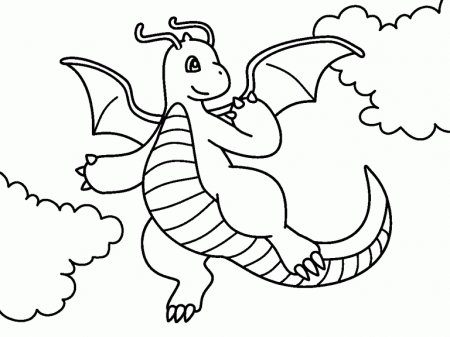 Dragonite Pokemon coloring page - Coloring Pages 4 U