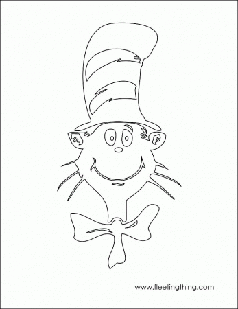 cat in the hat coloring page | Party Ideas