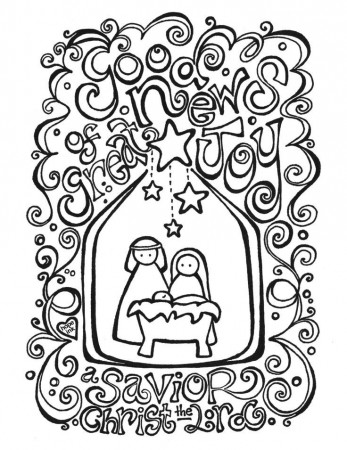 Nativity Scene Coloring Page by Hope Ink | CHRISTMAS COLORING BOARD |…