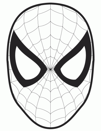 Spiderman Face Drawing