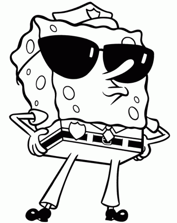 Spongebob Skateboarding Coloring Page - Nickelodeon Coloring Pages 