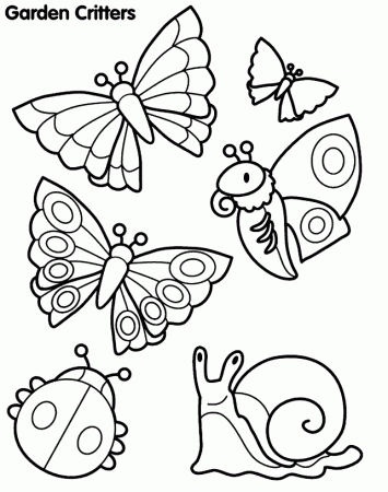 garden critters | Coloring pages