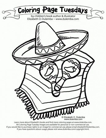 Sombrero Coloring Pages For Kids