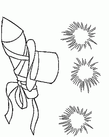 Fireworks Coloring Pages for Kids