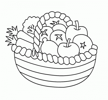 Fruit Healthy Food Coloring Page For Kids - Food Coloring Pages 