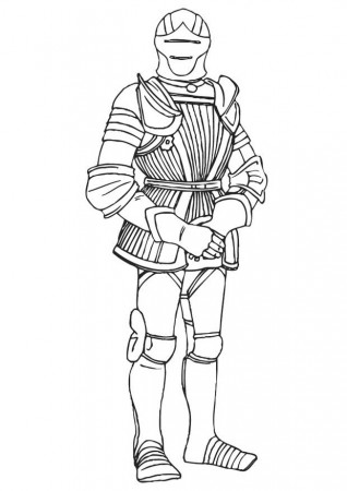 Coloring page Knight in Armor - img 10651.