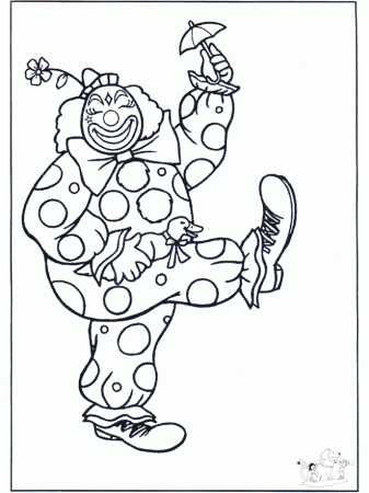Free coloring pages clown - Circus