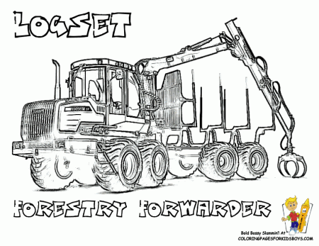 Cool Construction Coloring Pages | Excavators | Free | Road Work 