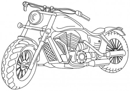 Coloring Sheets Transportation Motorcycle Printable Free For 