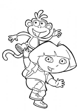 Boots The Monkey Coloring Pages