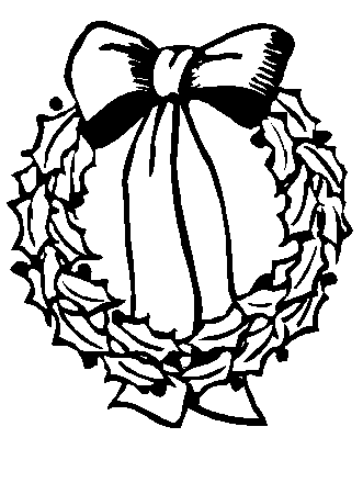 Wreath1 Christmas Coloring Pages & Coloring Book