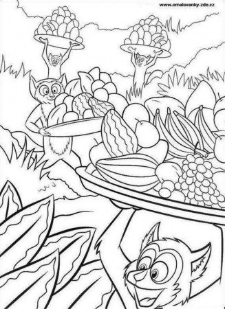 Madagascar Tropical Fruits Coloring Page Coloringplus 192664 