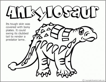 ankylosaurus colouring | Dinosaur activities
