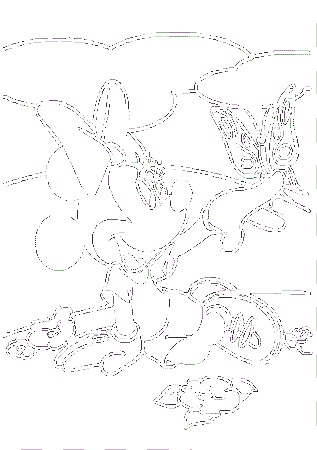 Mickey in a Park Coloring Page | Kids Coloring Page