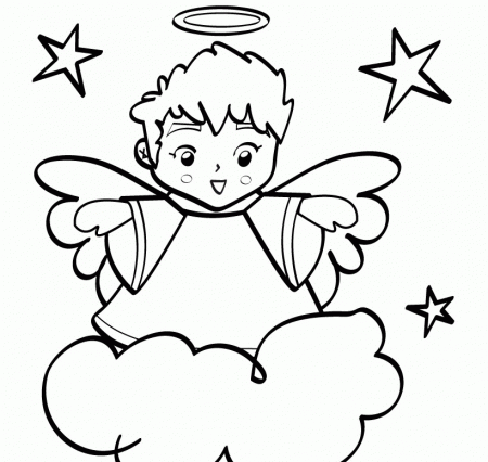 Download Printable Free Coloring Pages For Christmas Angel Or 