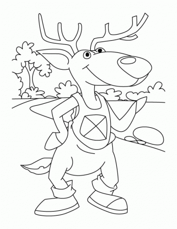 Dear deer coloring page | Download Free Dear deer coloring page 