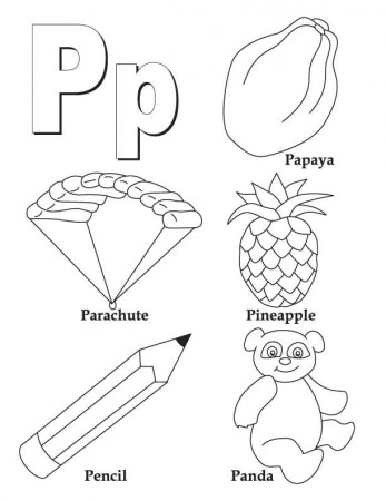 My A to Z Coloring Book Letter P coloring page | Download Free My 