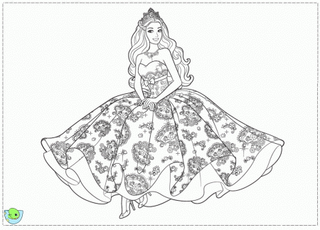 Barbie Princess Coloring page for girls – Dresses | coloring pages