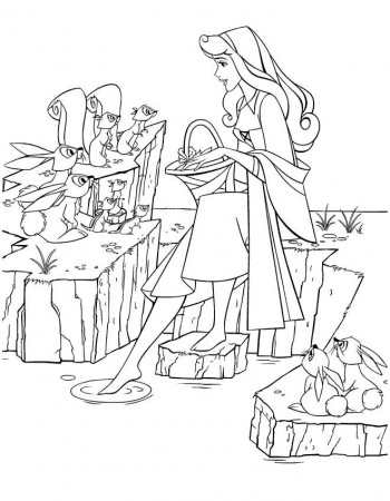 Aurora Coloring Pages With The Title Princess Aurora Coloring 