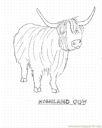 Line Work Highland Cattle With Thistle Machine Embroidery - Highland ...