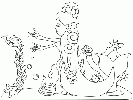 Mermaid 3 Fantasy Coloring Pages & Coloring Book