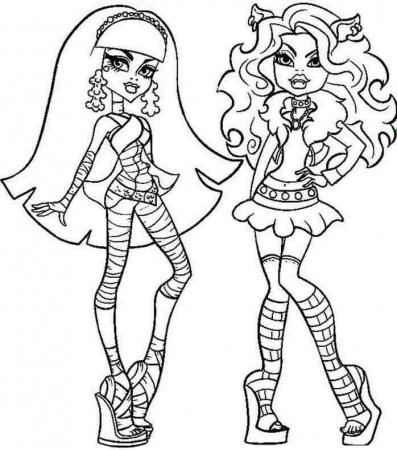 Free Monster High Cartoon Clawdeen Wolf Colouring Pages For 