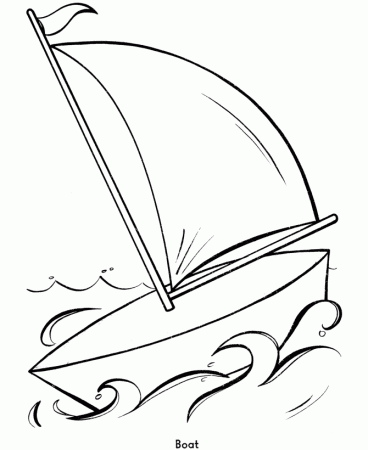 Printable Picture Of Small Sail Boat #11752 Disney Coloring Book 