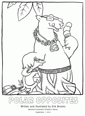 E is for Erik: Polar Opposites: Coloring page no. 1
